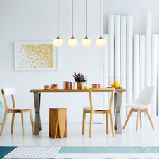 Závěsné svítidlo, kov barva kávy, sklo bílé, textilní kabel černý, DxŠxV:1000x180x1200mm, bez žárovek 4xE27,max. 40W 230V