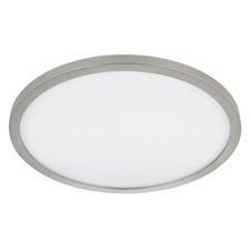 Stropní svítidlo, plast niklový, bílý, satinovaný, několik úrovní přes nástěnný spínač, podsvícení, pam. funkce, IP44, 3 úrovně přes nástěnný spínač (100-50-10%), Ø:294mm, V:25mm, včetně LED 18W 230V, 1600lm výstup, 3000K
