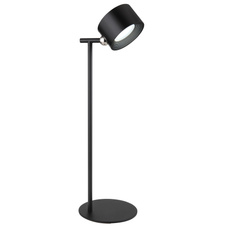 Nabíjecí stolní lampa kov černý, dotykový stmívač, paměťová funkce, bez adaptéru, bat CR18650 1200mAh 5V, možnost montáže: 1-jako baterka, 2-jako stolní lampa, 3-s klipem, 4-montáž na zeď, DxŠxV:130-120-350mm, LED 4,5W 5V, 120lm výkon, CCT 3000-4000-