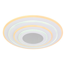 Stropní svítidlo, kov bílý, akryl opál, stmívatelné, přepínání funkcí nástěnným vypínačem, SmartLight, pam.funkce, noční světlo, časovač, dál. ovládání, Ø:420mm, V:67mm, vč. LED 40W 230V, 290-2900lm výstup, změna barvy světla 3000-6500K
