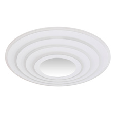 Stropní svítidlo, kov bílý, akryl opál, stmívatelné, přepínání funkcí nástěnným vypínačem, SmartLight, pam.funkce, noční světlo, časovač, dál. ovládání, Ø:420mm, V:67mm, vč. LED 40W 230V, 290-2900lm výstup, změna barvy světla 3000-6500K