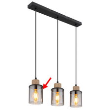 Náhradní sklo kouřové barvy, Ø 10cm pro 15707-3H, 15707-3HR, 15707-4H, 15707-6H