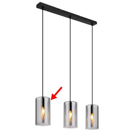 Náhradní sklo pro 21002-3H, 21002H, Ø11cm, V:20cm