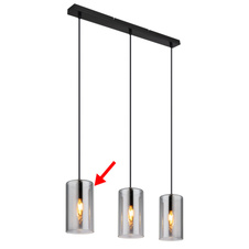 Náhradní sklo pro 21002-3H, 21002H, Ø11cm, V:20cm