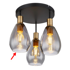 Náhradní sklo kouřové barvy pro 15563-3D, 15563-4H, 15563H