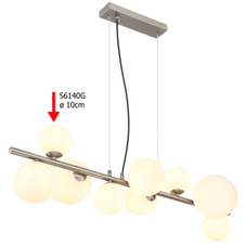 Náhradní sklo opál, Ø 10cm pro 56140-13H, 56140-2W, 56140-3W, 56140-4D, 56140-4T, 56140-6S, 56140-9D, 56140-9H