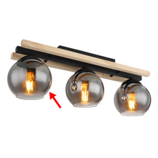 Náhradní sklo kouřové barvy pro 15569-3D, 15569-3DW, 15569-4H, 15569-4HW