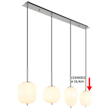 Náhradní sklo bílé, Ø 16,4 cm pro 15345-4NO