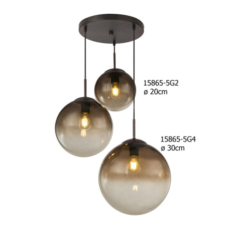 Náhradní sklo jantarové, Ø 30 cm pro 15865-3