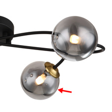 Náhradní sklo kouřové Ø 10 cm pro 56136-4D, 56136-5D, 56136-5H, 56136-6D, 56136T, 56133-3W, 56133-4T, 56133-9D, 56133-9H, 56133-13H, 56133-2W, 56133-4D, 56133-6S, 56133-8D