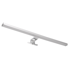 Nábytkové osvétlení vhodné do koupleny, pochromovaný kov, pochromovaný hliník, plast bílý, IP44, DxŠxV:600x40x120mm, včetně LED 12W 230V, 1330lm zdroj, 580lm výstup, 4000K