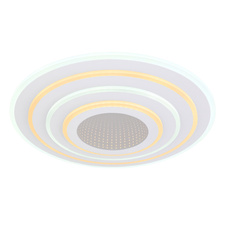 Stropní svítidlo, kov bílý, akryl opál, stmívatelné, přepínání funkcí nástěnným vypínačem, SmartLight, pam.funkce, noční světlo, časovač, dál. ovládání, Ø:420mm, V:67mm, vč. LED 40W 230V, 290-2900lm výstup, změna barvy světla 3000-6500K