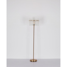 Stropní svítidlo, kov zlatá barva matná, černá, skleněné tyče bílé, průhledné, ø:320mm, V:230mm, bez žárovek 5x E14, max. 40W 230V