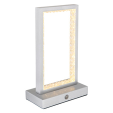 Nabíjecí stolní lampa, hliník, akryl, černý PVC kabel, dotykové zapnutí/vypnutí, plynulý dotykový stmívač, aku CR18650 1800mAh 3,7V, doba nabíjení cca 4 hod., DxŠxV :140x75x230mm, délka kabelu 1200mm, LED 3W 230V 120lm 2700/6500/4000K