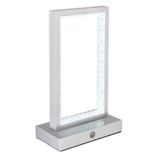 Nabíjecí stolní lampa, hliník, akryl, černý PVC kabel, dotykové zapnutí/vypnutí, plynulý dotykový stmívač, aku CR18650 1800mAh 3,7V, doba nabíjení cca 4 hod., DxŠxV :140x75x230mm, délka kabelu 1200mm, LED 3W 230V 120lm 2700/6500/4000K