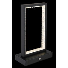 Nabíjecí stolní lampa, kov černý, akryl, kabel PVC černý, dotykové zapnutí/vypnutí, plynulý dotykový stmívač, aku CR18650 1800mAh 3,7V, doba nabíjení cca 4 hod., DxŠxV:140x75x230mm, délka kabelu 1200mm, LED 3W 230V 120lm 2700/6500/4000K
