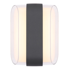 Venkovní svítidlo, kov antracit matný, akryl transparentní, plast bílý, IP54, ŠxV:160x125mm, H:78mm, včetně LED 12W 230V, 1400lm zdroj, 1133lm výstup, 3000K