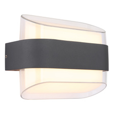Venkovní svítidlo, kov antracit matný, akryl transparentní, plast bílý, IP54, ŠxV:160x125mm, H:78mm, včetně LED 12W 230V, 1400lm zdroj, 1133lm výstup, 3000K
