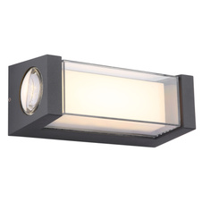 Venkovní svítidlo, hliník antracit matný, akryl transparentní, plast bílý, IP54, ŠxV:75x187mm, H:82mm, včetně LED 12W 230V, zdroj 1350lm, výstup 1093lm, 3000K