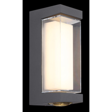 Venkovní svítidlo, hliník antracit matný, akryl transparentní, plast bílý, IP54, ŠxV:75x187mm, H:82mm, včetně LED 12W 230V, zdroj 1350lm, výstup 1093lm, 3000K