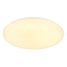 Stropní svítidlo, kov bílý, akryl bílý, ø:495mm, V:90mm, včetně LED 24W 230V, zdroj 2500lm, výstup 2000lm, 3000K