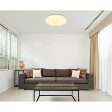 Stropní svítidlo, kov bílý, akryl bílý, ø:495mm, V:90mm, včetně LED 24W 230V, zdroj 2500lm, výstup 2000lm, 3000K