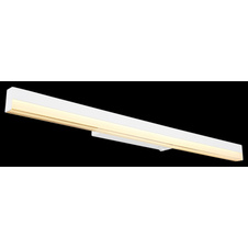 Nástěnné svítidlo, kov bílý, hliník bílý, akryl bílý, kolébkový vypínač na výrobku, fixace barev, 3000K nebo 6000K přepínatelné, ŠxV:600x40mm, H:60mm, včetně LED 12W 230V, 1400lm zdroj, 700lm výstup, změna farby svetla 3000/6000K