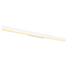 Nástěnné svítidlo, kov bílý, hliník bílý, akryl bílý, kolébkový vypínač na výrobku, fixace barev, 3000K nebo 6000K přepínatelné, ŠxV:800x40mm, H:65mm, včetně LED 18W 230V, 2200lm zdroj, 1300lm výstup, zmena farby svetla 3000/6000K