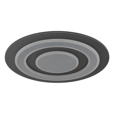 Stropní svítidlo, kov antracit broušený, šedý kov broušený, akryl bílý, ø:480mm, V:52mm, včetně LED 40W 230V, zdroj 3700lm, výstup 1100lm, 3000K.