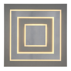 Stropní svítidlo, plast antracit, broušený šedý kov, akryl bílý, DxŠxV:480x480x52mm, včetně LED 40W 230V, zdroj 3700lm, výstup 840lm, 3000K.