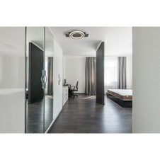 Stropní svítidlo, plast antracit, broušený šedý kov, akryl bílý, DxŠxV:440x290x55mm, včetně LED 18W 230V, zdroj 1740lm, výstup 1000lm, 3000K.