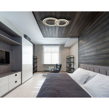 Stropní svítidlo, plast antracit, broušený šedý kov, akryl bílý, DxŠxV:630x350x70mm, včetně LED 40W 230V, zdroj 3800lm, výstup 2000lm, 3000K.