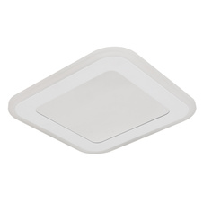 Stropní svítidlo, kov bílý, plast, zrcadlový 3D efekt, akryl bílý, DxŠxV:230x230x40mm, včetně LED 12W 230V, zdroj 1500lm, výstup 750lm, 4000K