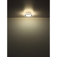 Stropní svítidlo, kov bílý, plast, zrcadlový 3D efekt, akryl bílý, DxŠxV:230x230x40mm, včetně LED 12W 230V, zdroj 1500lm, výstup 750lm, 4000K