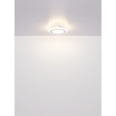 Stropní svítidlo, kov bílý, plast, zrcadlový 3D efekt, akryl bílý, DxŠxV:230x230x40mm, včetně LED 12W 230V, zdroj 1500lm, výstup 750lm, 4000K