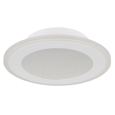 Stropní svítidlo, kov bílý, plast, zrcadlový 3D efekt, akryl bílý, ø:225mm, V:40mm, včetně LED 12W 230V, zdroj 1500lm, výstup 750lm, 4000K