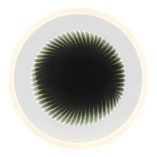 Stropní svítidlo, kov bílý, plast, zrcadlový 3D efekt, akryl bílý, ø:225mm, V:40mm, včetně LED 12W 230V, zdroj 1500lm, výstup 750lm, 4000K