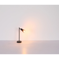 Závěsné svítidlo, kov černý, sklo kouřové a průhledné, kabel PVC černý, možnost zkrácení výšky, DxŠxV:520x72x1200mm, bez žárovek 4xE14, max. 25W 230V