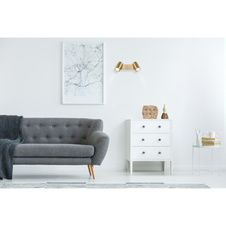 Stropní svítidlo, kov zlatý broušený, DxŠxV:260x60x120mm, bez žárovek 2xGU10, max. 35W 230V