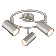 Stropní svítidlo, kov nikl, chrom, ø:250mm, H:135mm, bez žárovek 3xGU10, max. 25W 230V