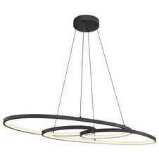 Závěsné svítidlo, kov černý, hliník černý matný, plast bílý, kabel PVC černý, několik úrovní přes nástěnný vypínač, fixace barev, paměťová funkce, DxŠxV:1000x360x1200mm, včetně LED 39W 230V, výstup 1880lm, zmena farby svetla 2700. 4000/6500K
