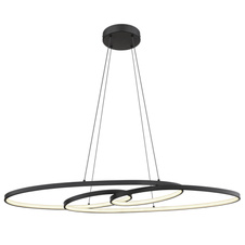 Závěsné svítidlo, kov černý, hliník černý matný, plast bílý, kabel PVC černý, několik úrovní přes nástěnný vypínač, fixace barev, paměťová funkce, DxŠxV:1000x360x1200mm, včetně LED 39W 230V, výstup 1880lm, zmena farby svetla 2700. 4000/6500K