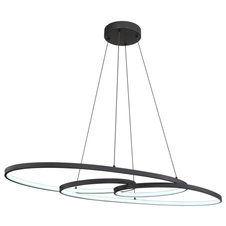 Závěsné svítidlo, kov černý, hliník černý matný, plast bílý, kabel PVC černý, několik úrovní přes nástěnný vypínač, fixace barev, paměťová funkce, DxŠxV:1000x360x1200mm, včetně LED 39W 230V, výstup 1880lm, zmena farby svetla 2700. 4000/6500K