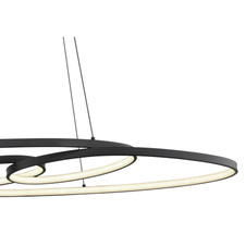 Závěsné svítidlo, kov černý, hliník černý matný, plast bílý, kabel PVC černý, několik úrovní přes nástěnný vypínač, fixace barev, paměťová funkce, DxŠxV:1000x360x1200mm, včetně LED 39W 230V, výstup 1880lm, zmena farby svetla 2700. 4000/6500K