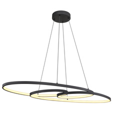 Závěsné svítidlo, kov černý, hliník černý matný, plast bílý, kabel PVC černý, několik úrovní přes nástěnný vypínač, fixace barev, paměťová funkce, DxŠxV:1000x360x1200mm, včetně LED 39W 230V, výstup 1880lm, zmena farby svetla 2700. 4000/6500K