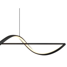 Závěsné svítidlo, kov černý, hliník černý matný, silikon bílý, kabel PVC černý, možnost nastavení výšky, DxŠxV:1200x200x1500mm, včetně LED 24W 230V, zdroj 3000lm, výstup 1000lm, 3000K