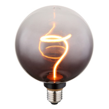 LED žárovka, sklo kouřové barvy, ø:125mm, V:164mm, 1xE27 LED 4W 230V, 140lm zdroj, 140lm výstup, 1800K