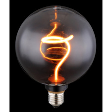 LED žárovka, sklo kouřové barvy, ø:125mm, V:164mm, 1xE27 LED 4W 230V, 140lm zdroj, 140lm výstup, 1800K