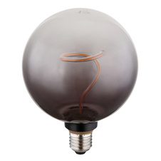 LED žárovka, sklo kouřové barvy, ø:125mm, V:164mm, 1xE27 LED 4W 230V, 140lm zdroj, 140lm výstup, 1800K