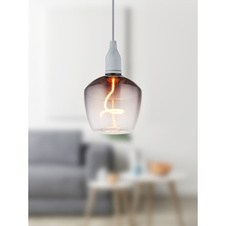 LED žárovka, sklo kouřové barvy, ø:123 mm, V:163 mm, 1xE27 LED 4W 230V, 140lm zdroj, 140lm výstup, 1800K